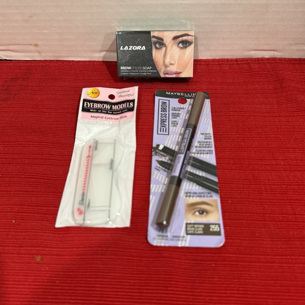 Maybelline New York Express Brow Soft Brown Eyebrow Stencilsâ & Lazora Brow Soap